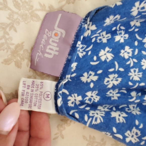 South Beach Vintage 80's Cotton Blend Dress M - Picture 4 of 8